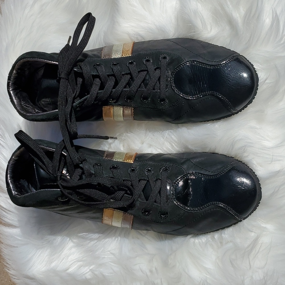 Dolce & Gabbana Black Leather Casual Sneaker sz 11 🎉 Host Pick